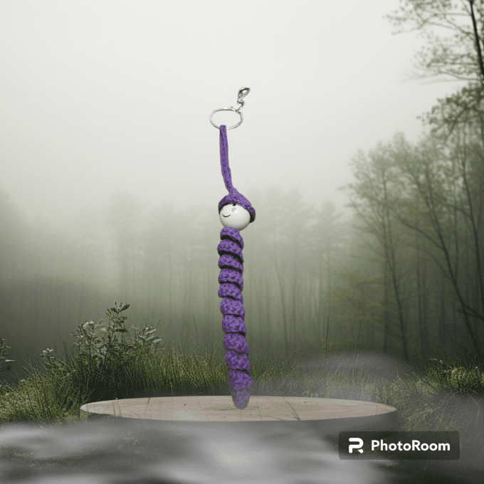 Porte clé violet foncé
